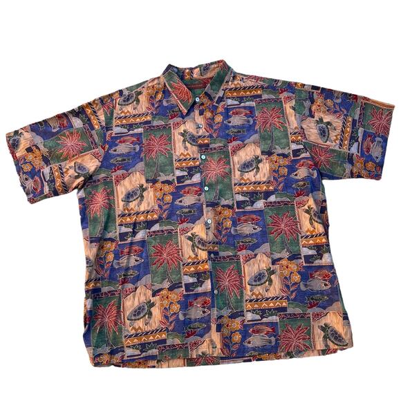 Tori Richard Lawn Vacation Mode Aquatic Button-Up Men's Sz 2XL - Picture 2 of 7